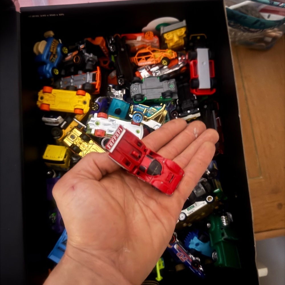 Hot wheels and match box cars lot.
